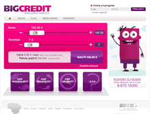 Tablet Screenshot of bigcredit.lt